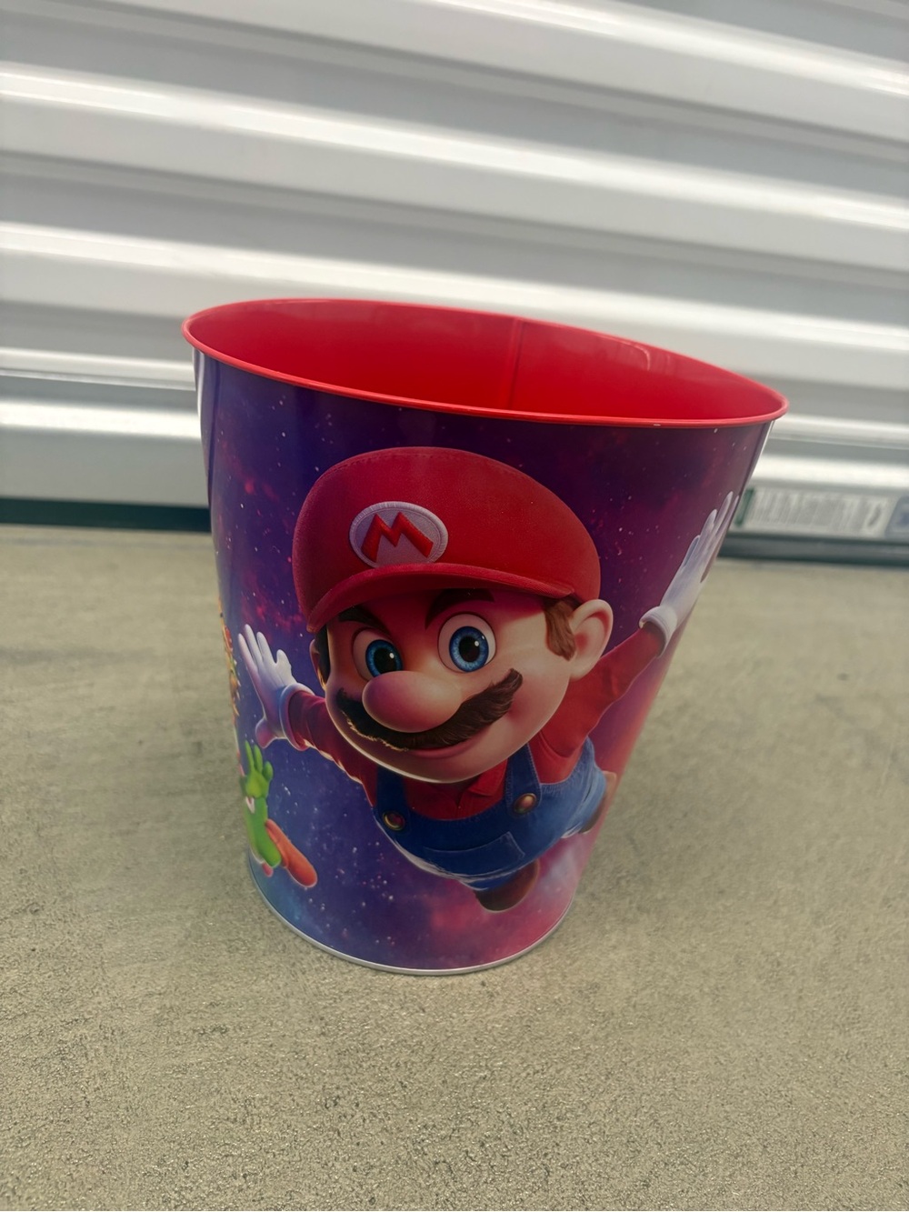 Super Mario Galaxy Movie Theater Popcorn Bucket Tin